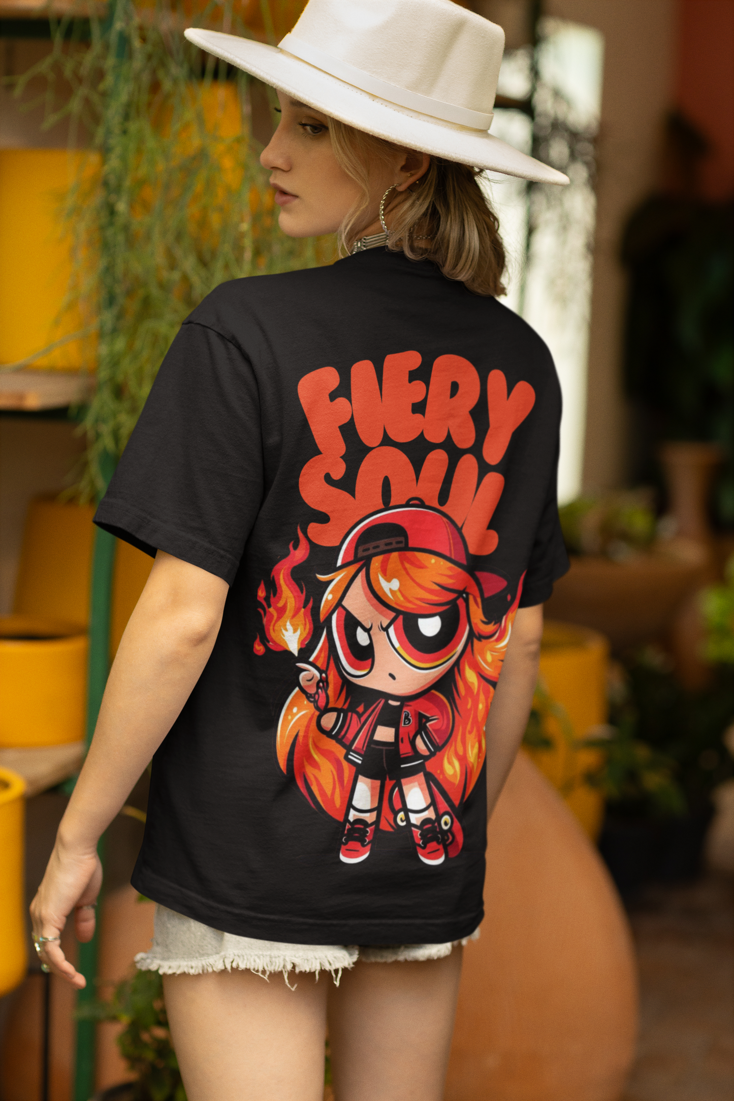 The Powerpuff Girls : Fiery Soul Oversized T-shirt