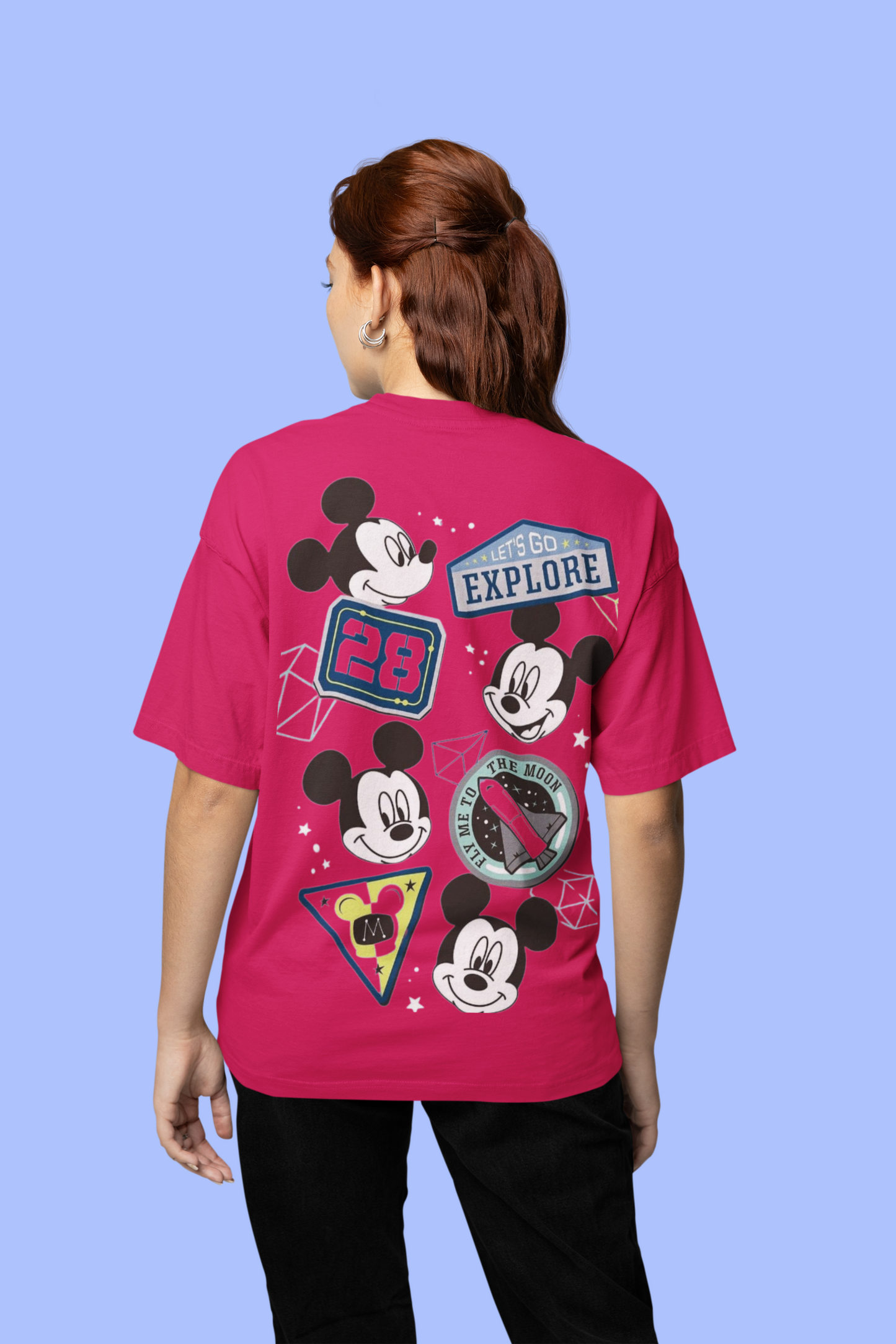 Mickey Mouse : Let's Explore Oversized T-shirt