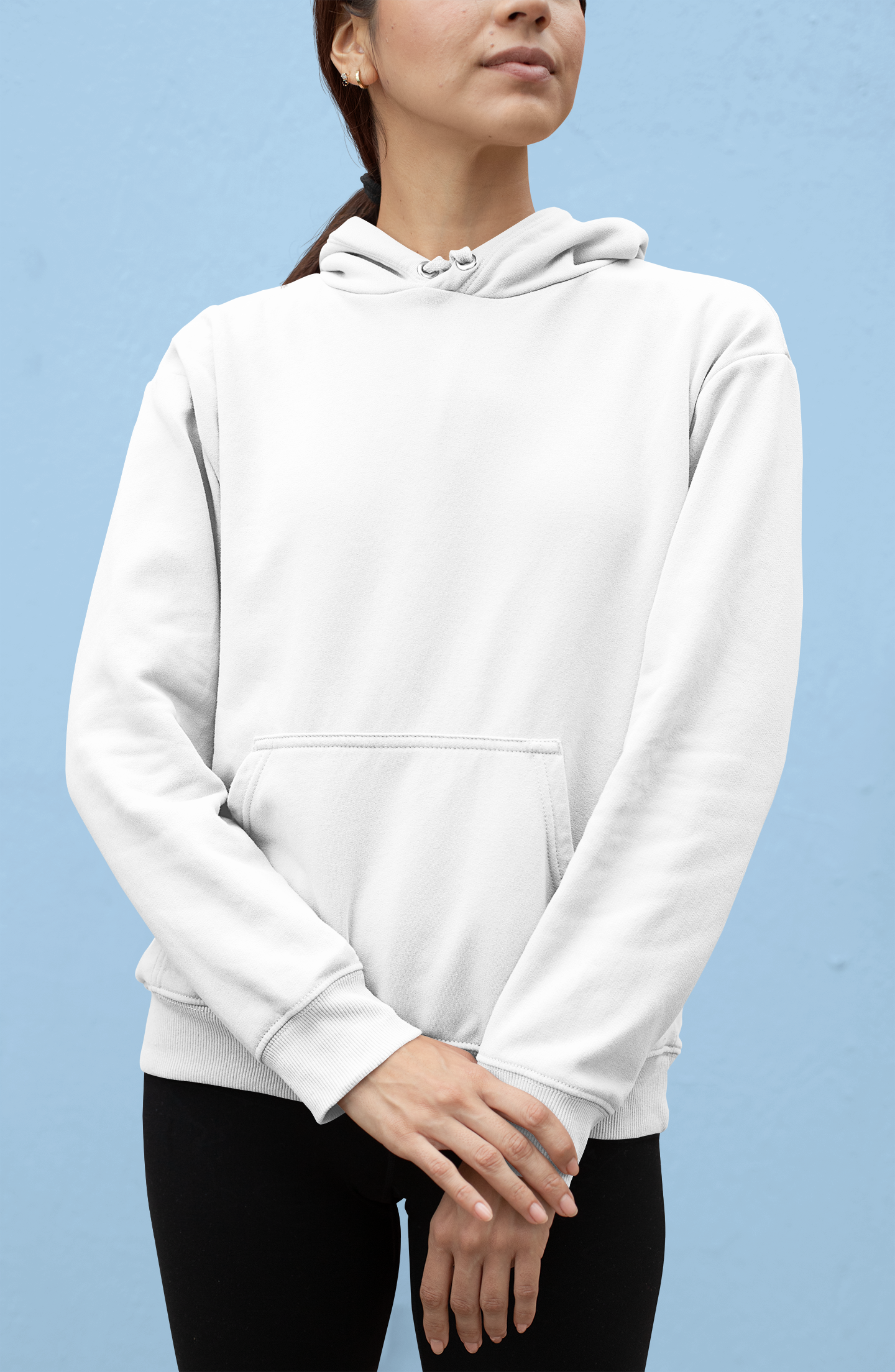 Solids : White Hoodie