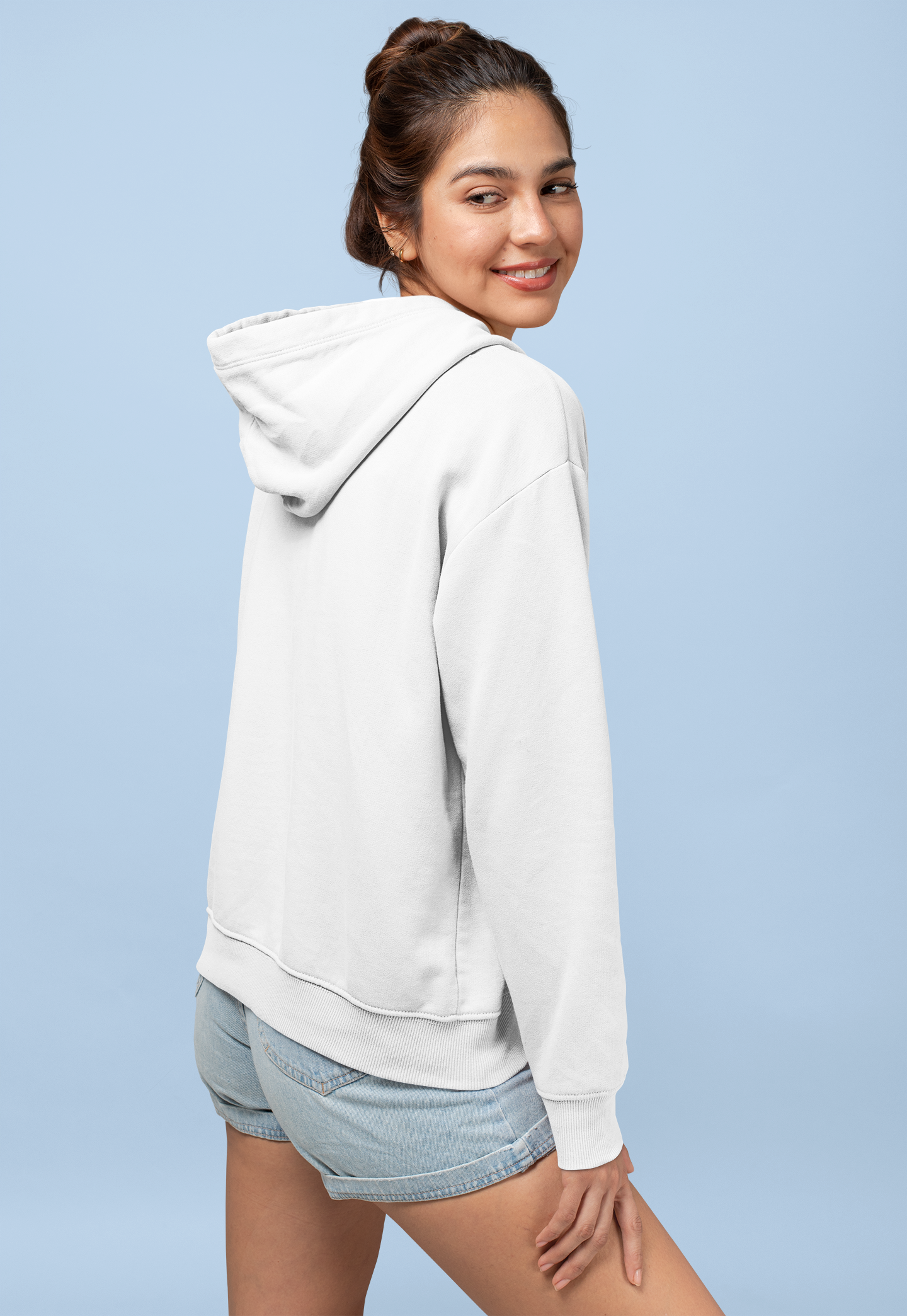 Solids : White Hoodie