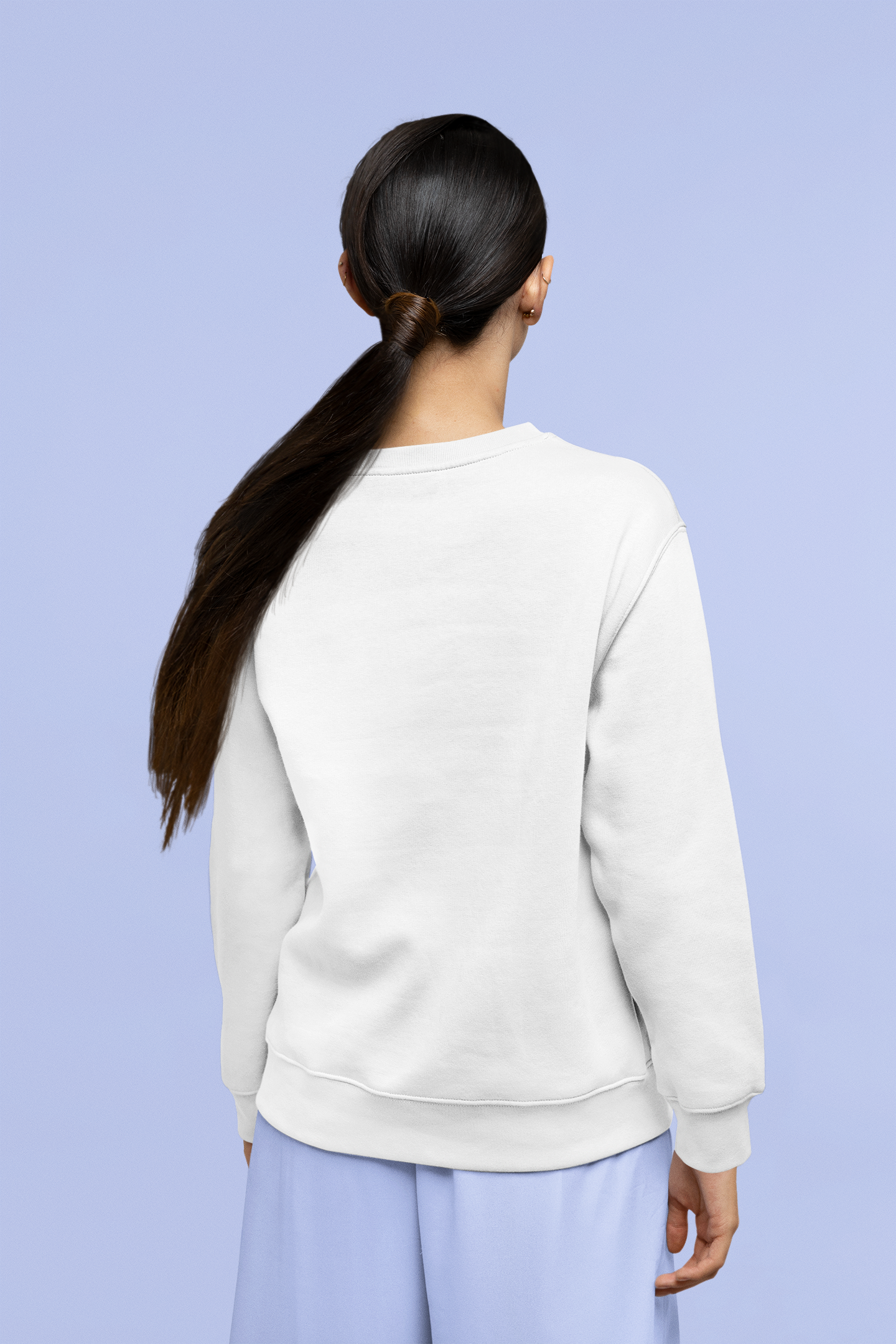 Solids : White Oversized Sweatshirt