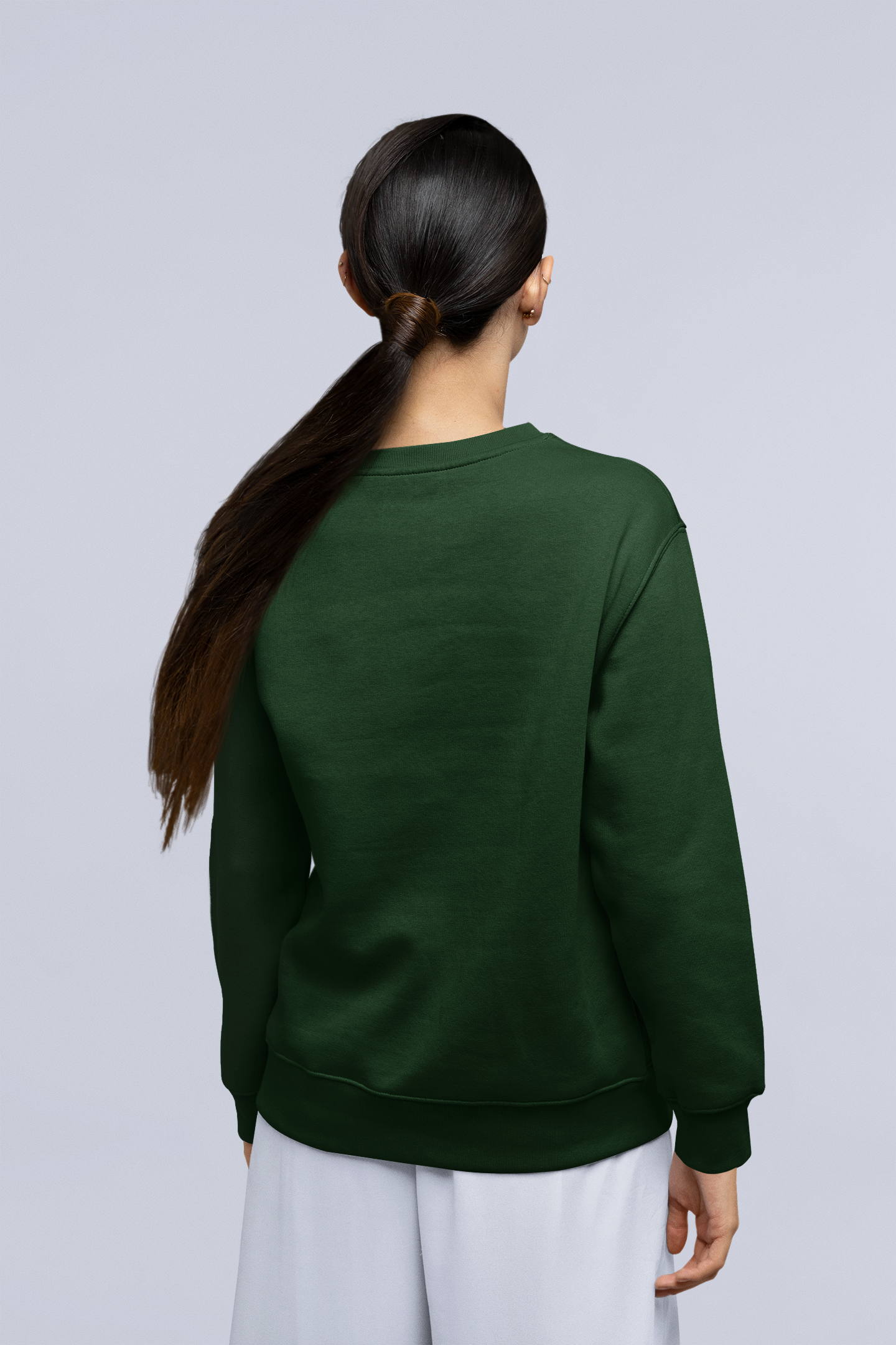 Solids : Dark Green Oversized Sweatshirt