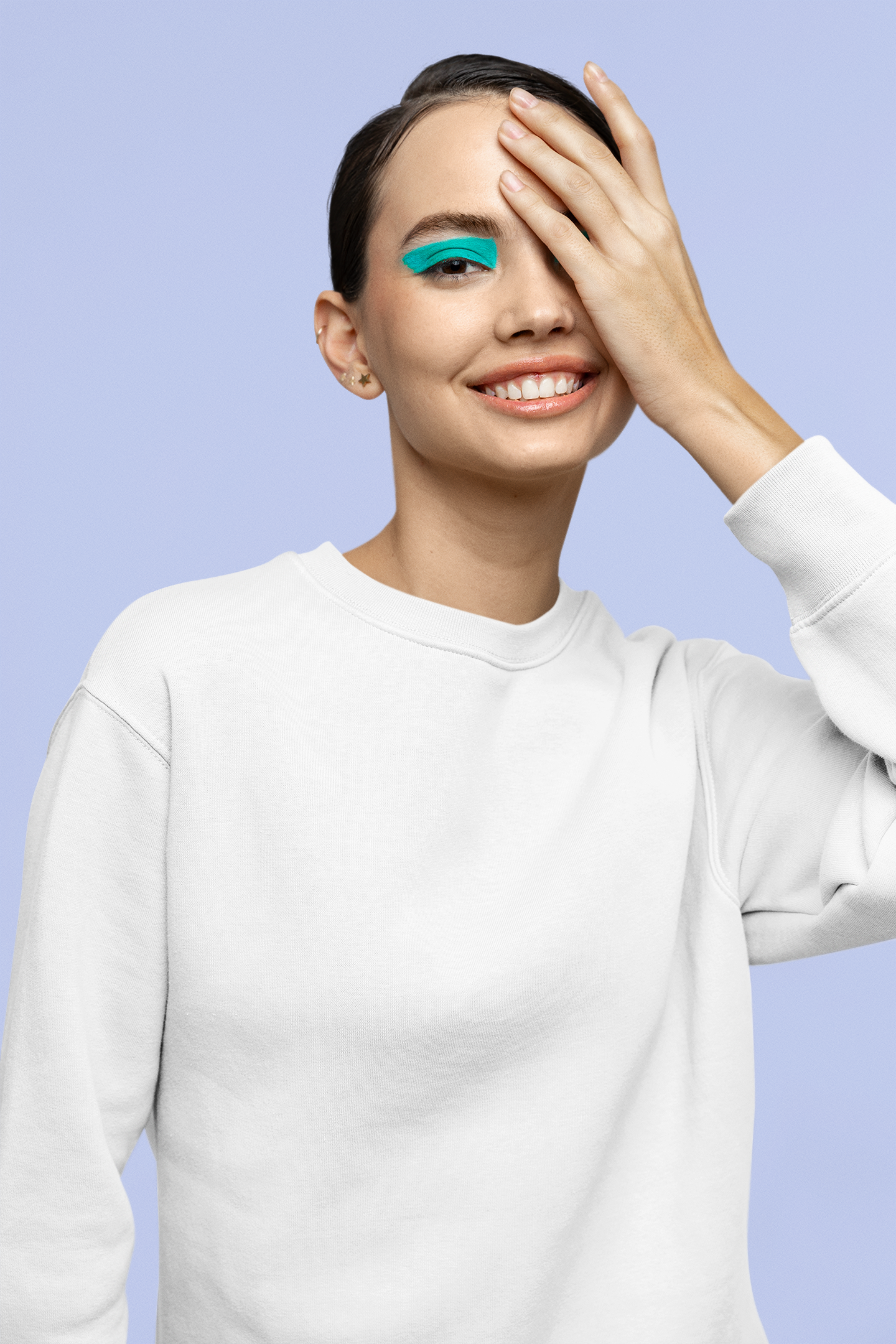 Solids : White Oversized Sweatshirt