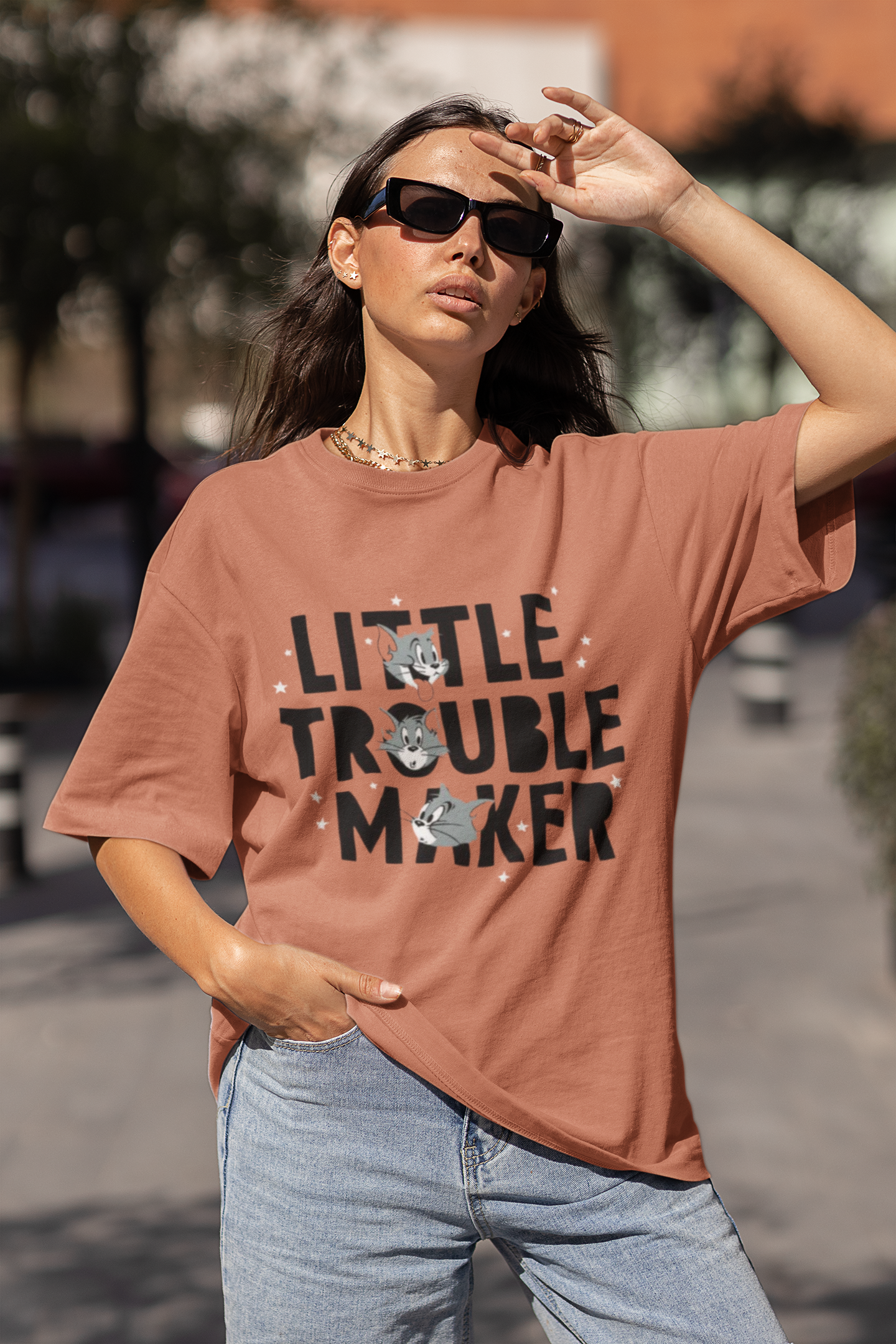 Tom & Jerry : Little Trouble Maker Oversized T-shirt