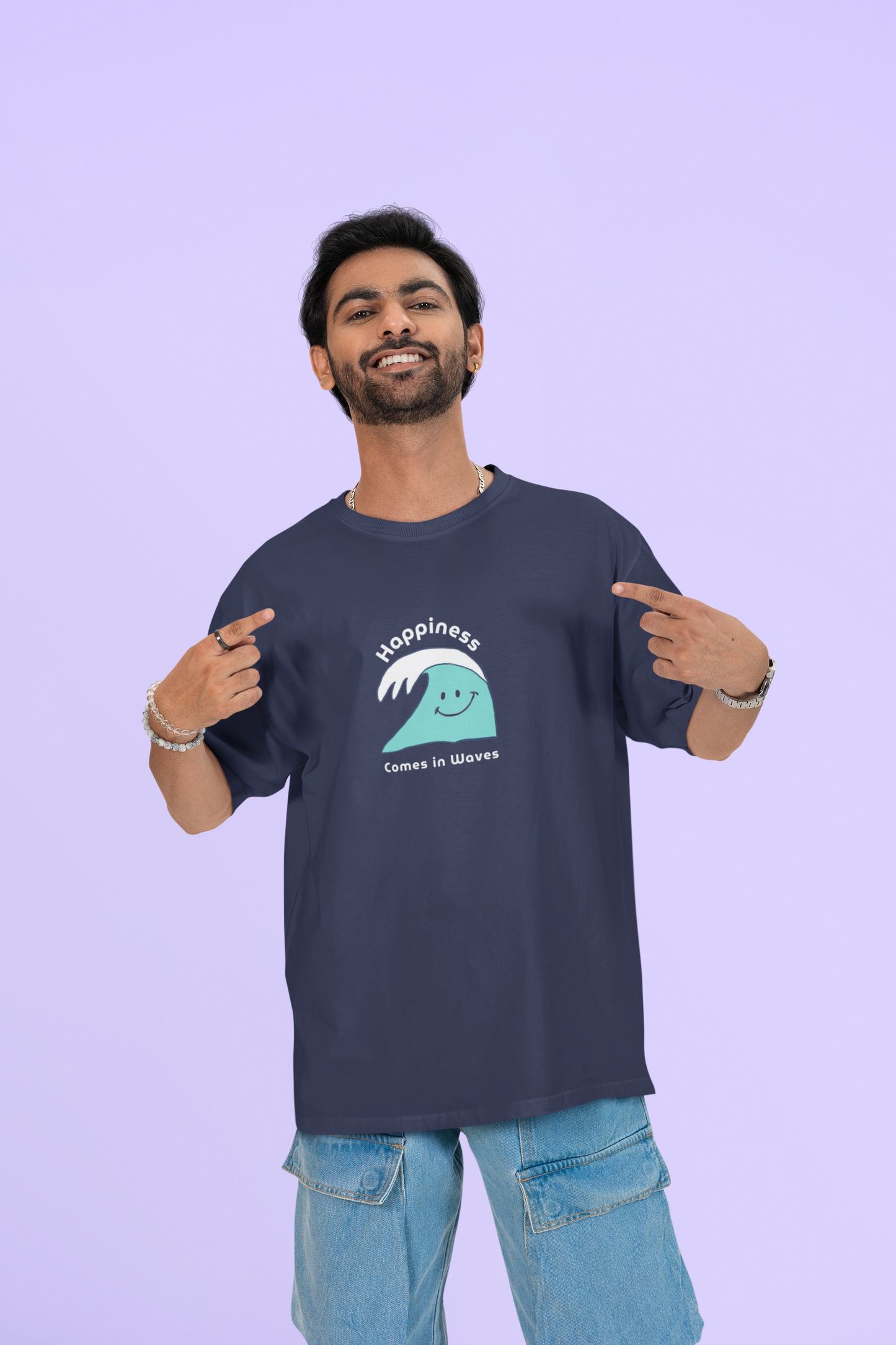 Happiness Comes in Waves Oversized T-shirt