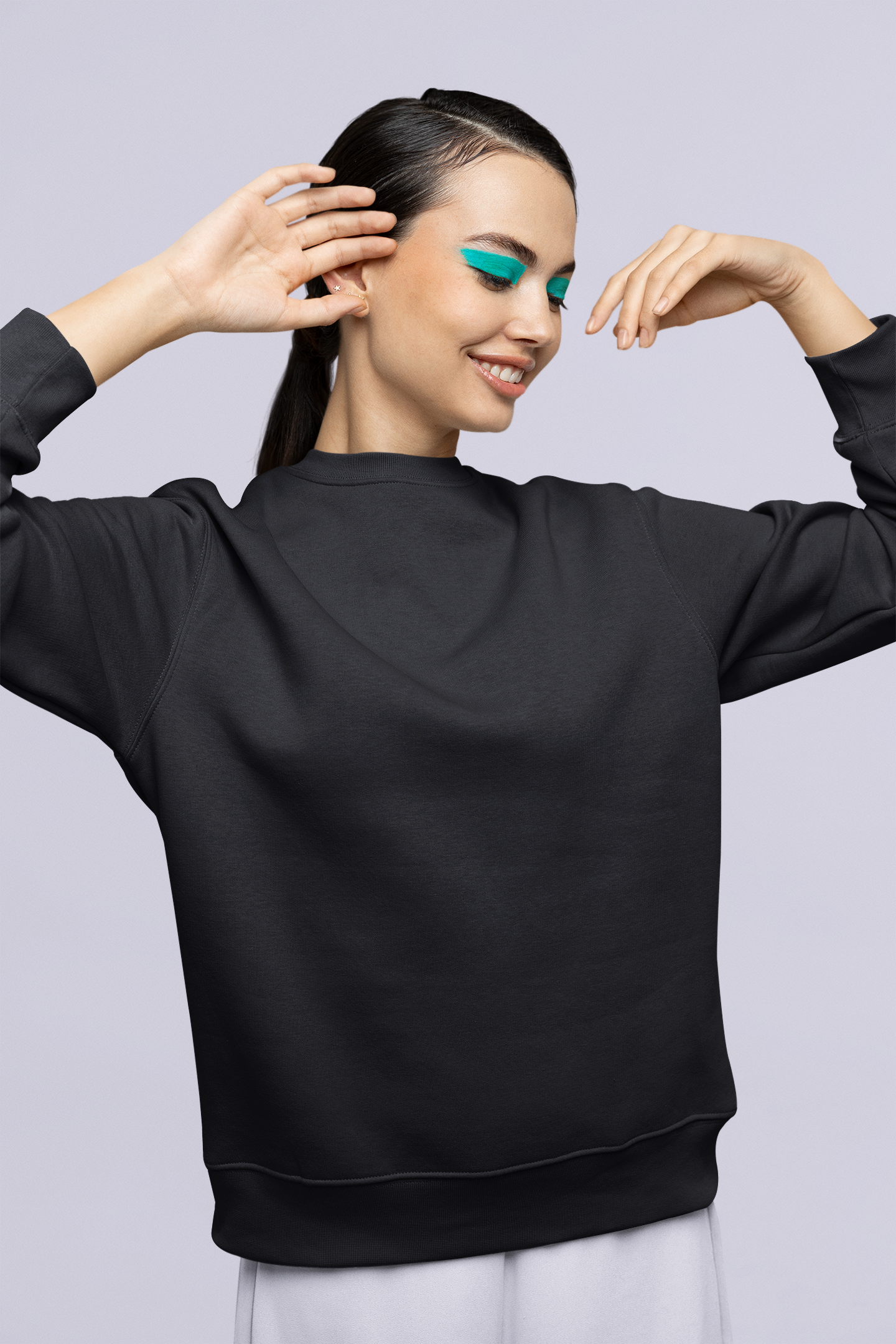 Solids : Grey Oversized Sweatshirt