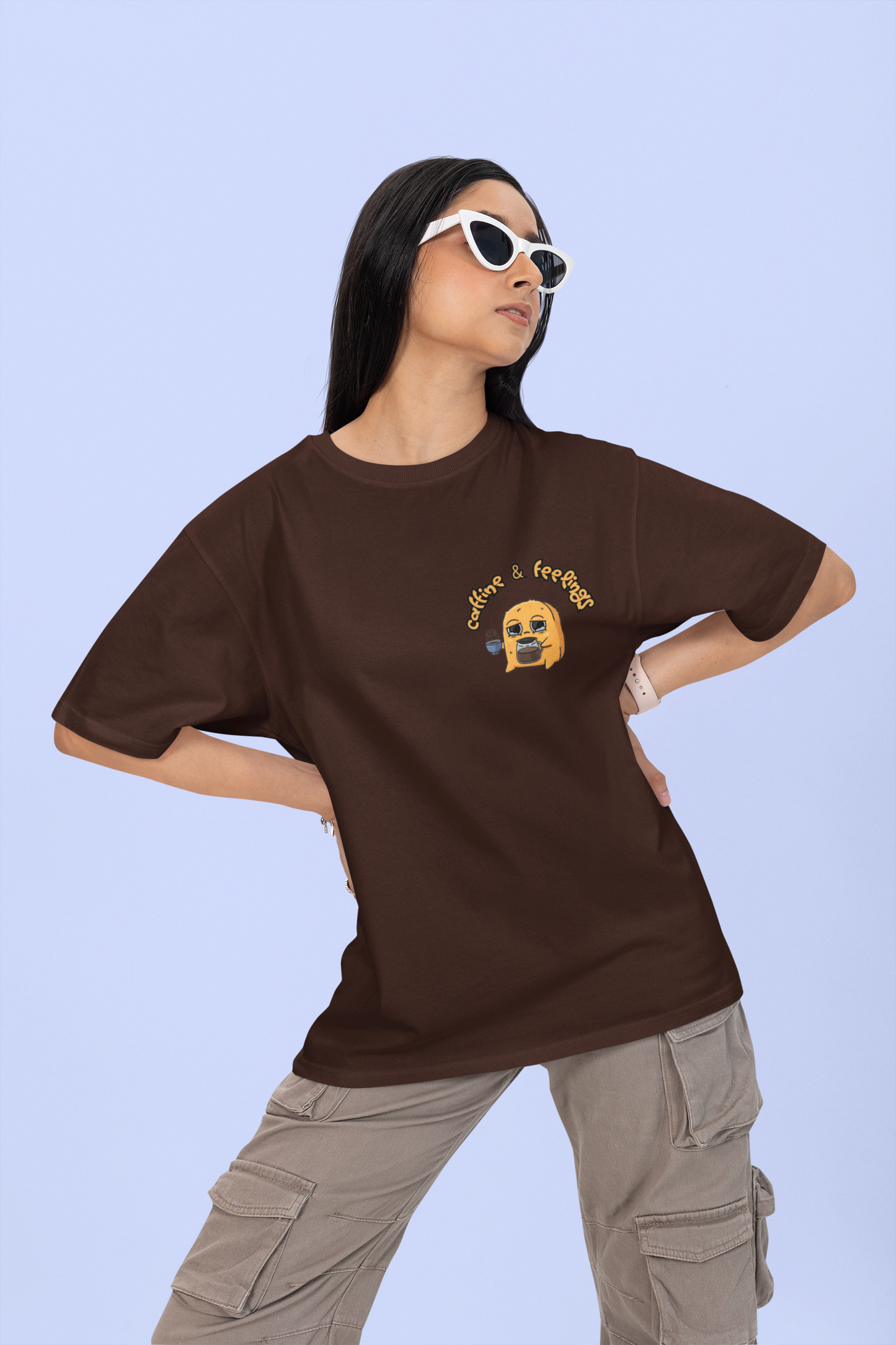 Caffeine & Feelings Oversized T-shirt