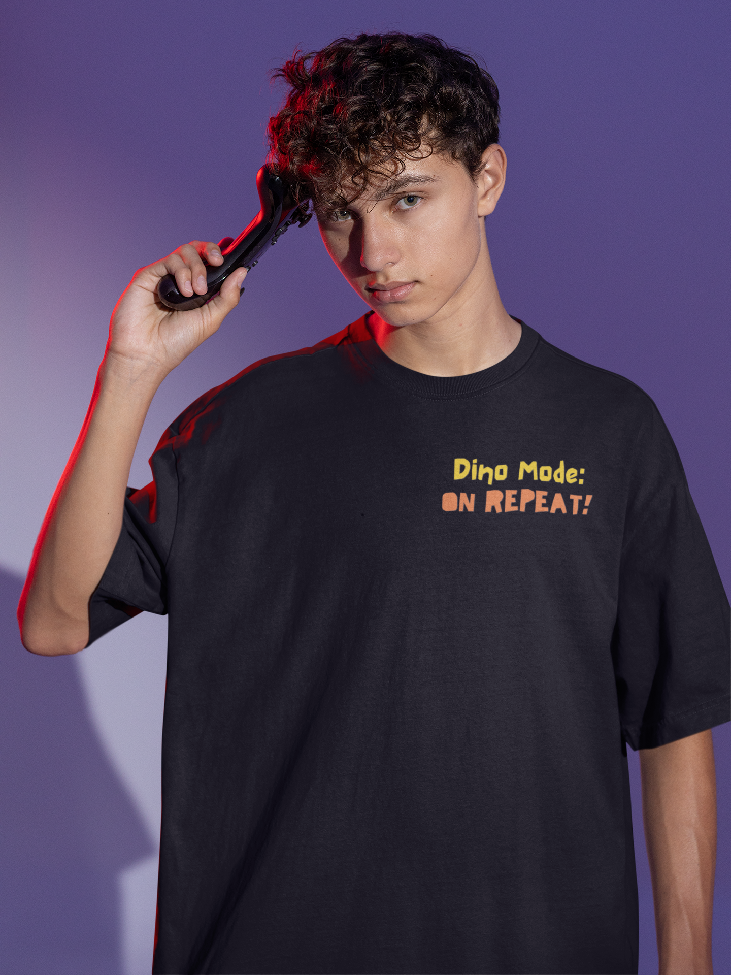 Dino Mode : On Repeat! Oversized T-shirt