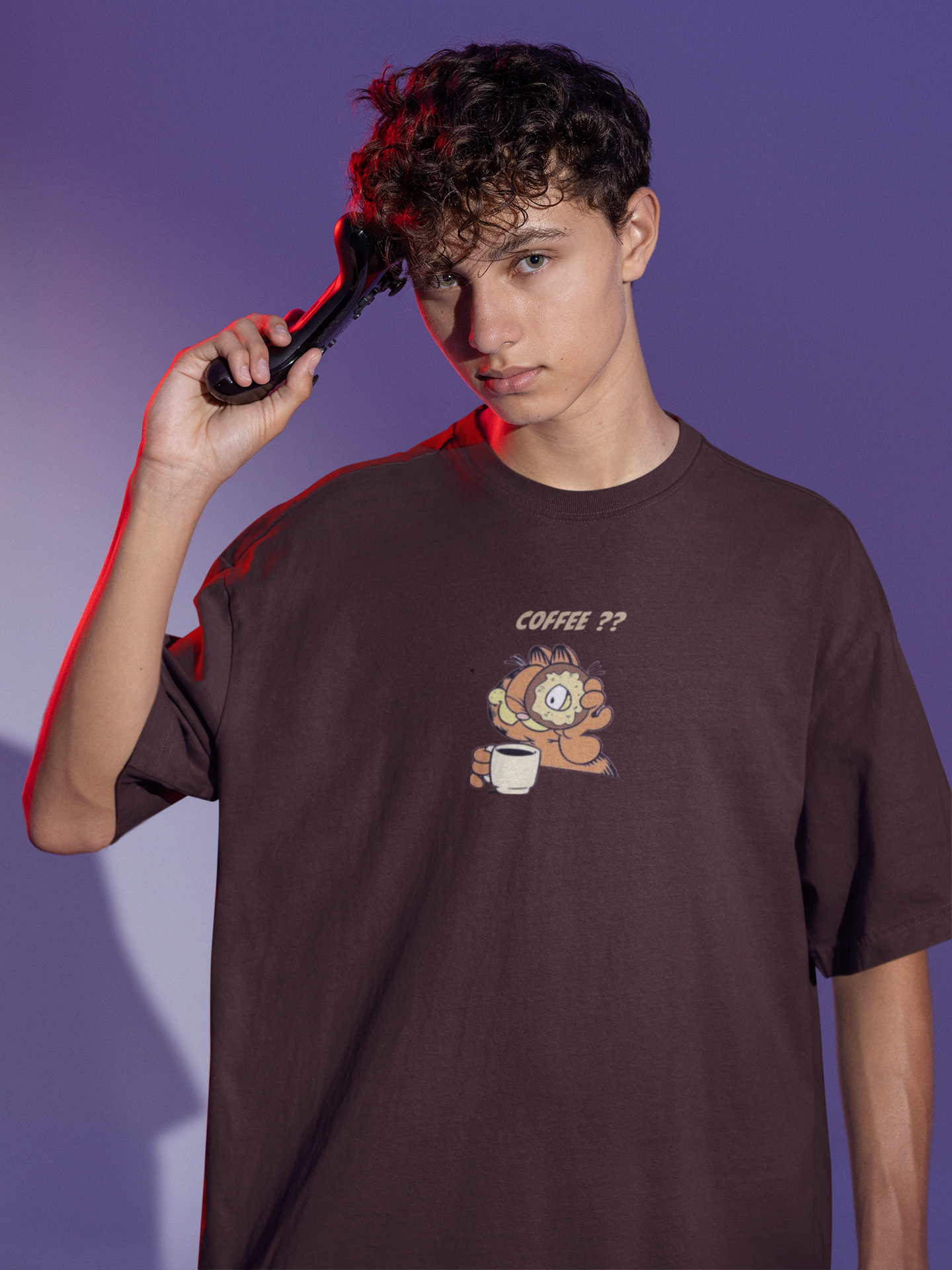 Coffee with Garfield Oversized T-shirt