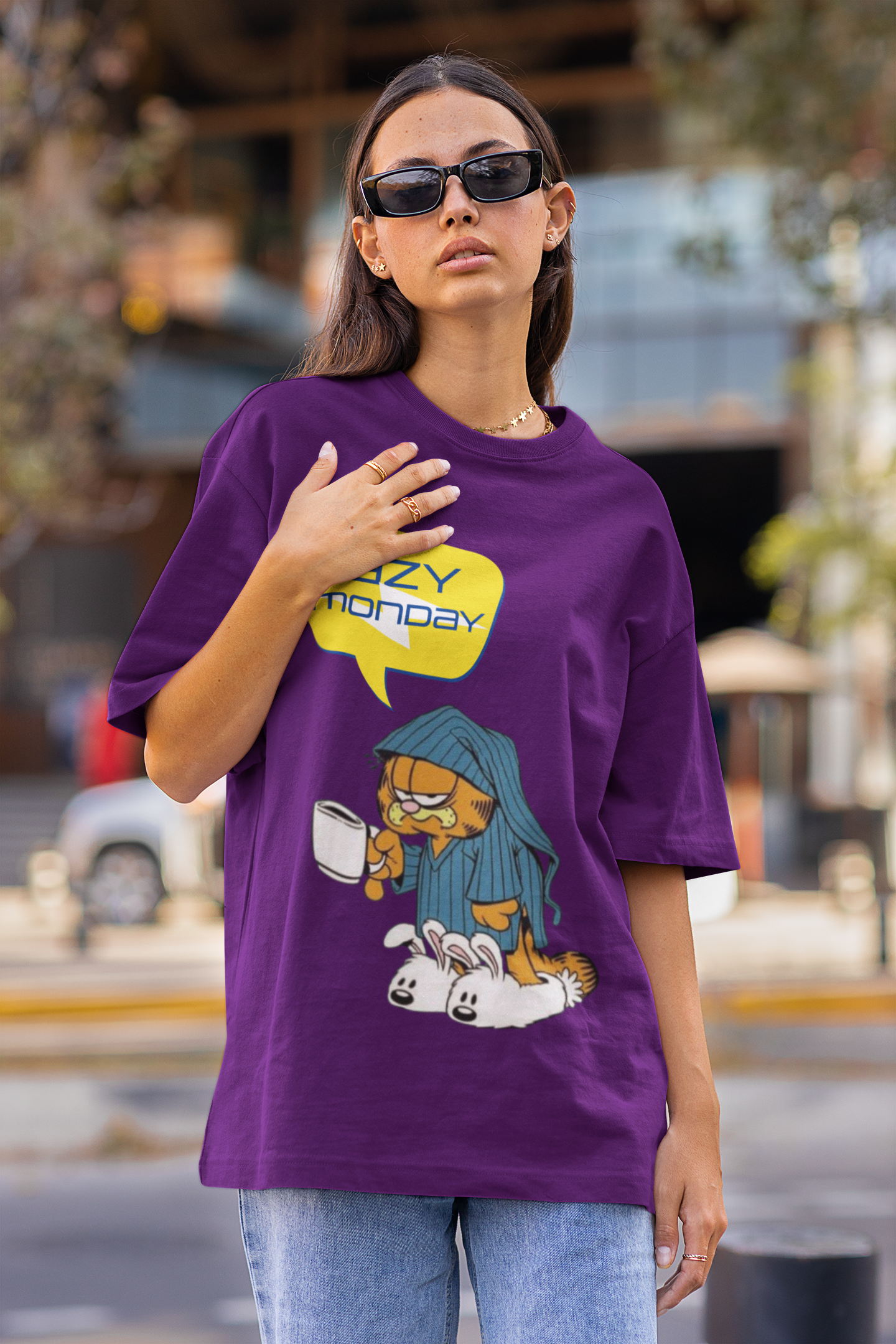 Garfield's Lazy Monday Oversized T-shirt