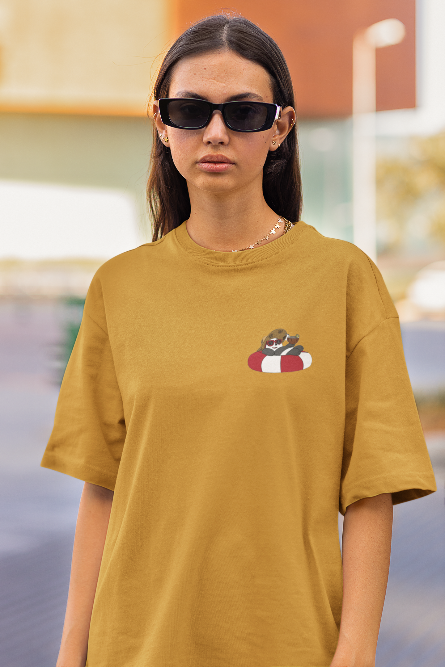 Floatin' with Panda Oversized T-shirt