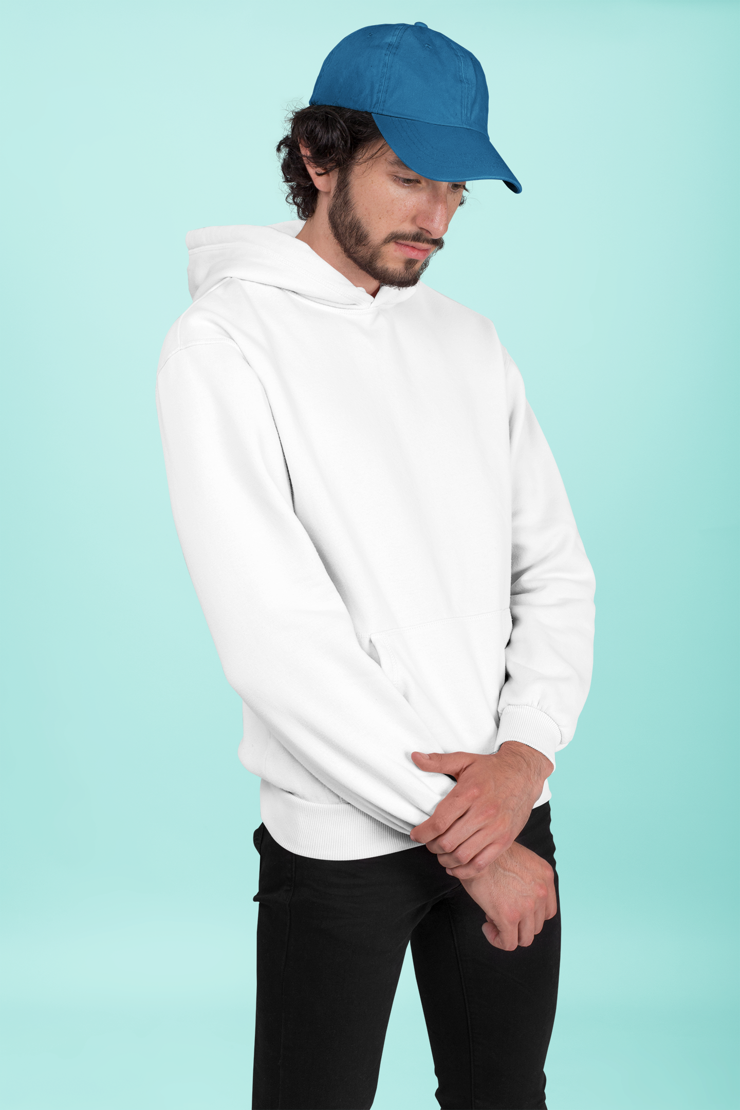 Solids : White Hoodie