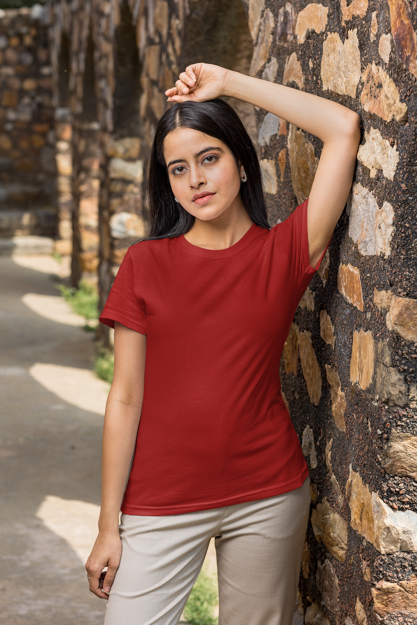 Solids : Red Classic T-shirt