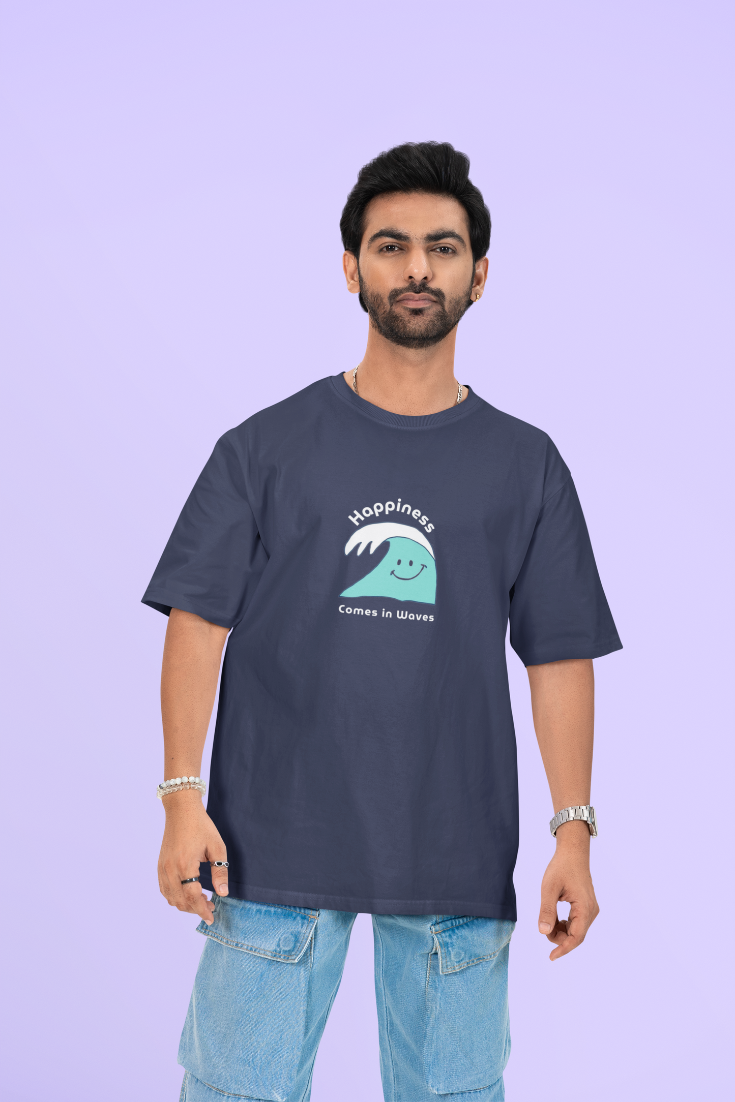 Happiness Comes in Waves Oversized T-shirt