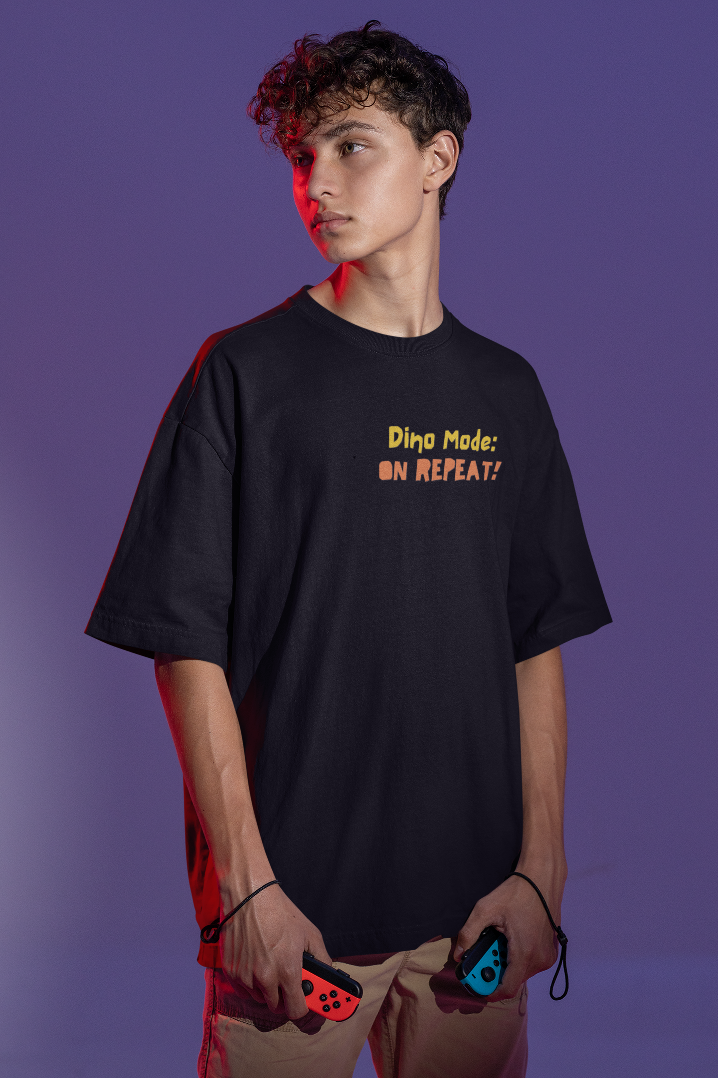 Dino Mode : On Repeat! Oversized T-shirt