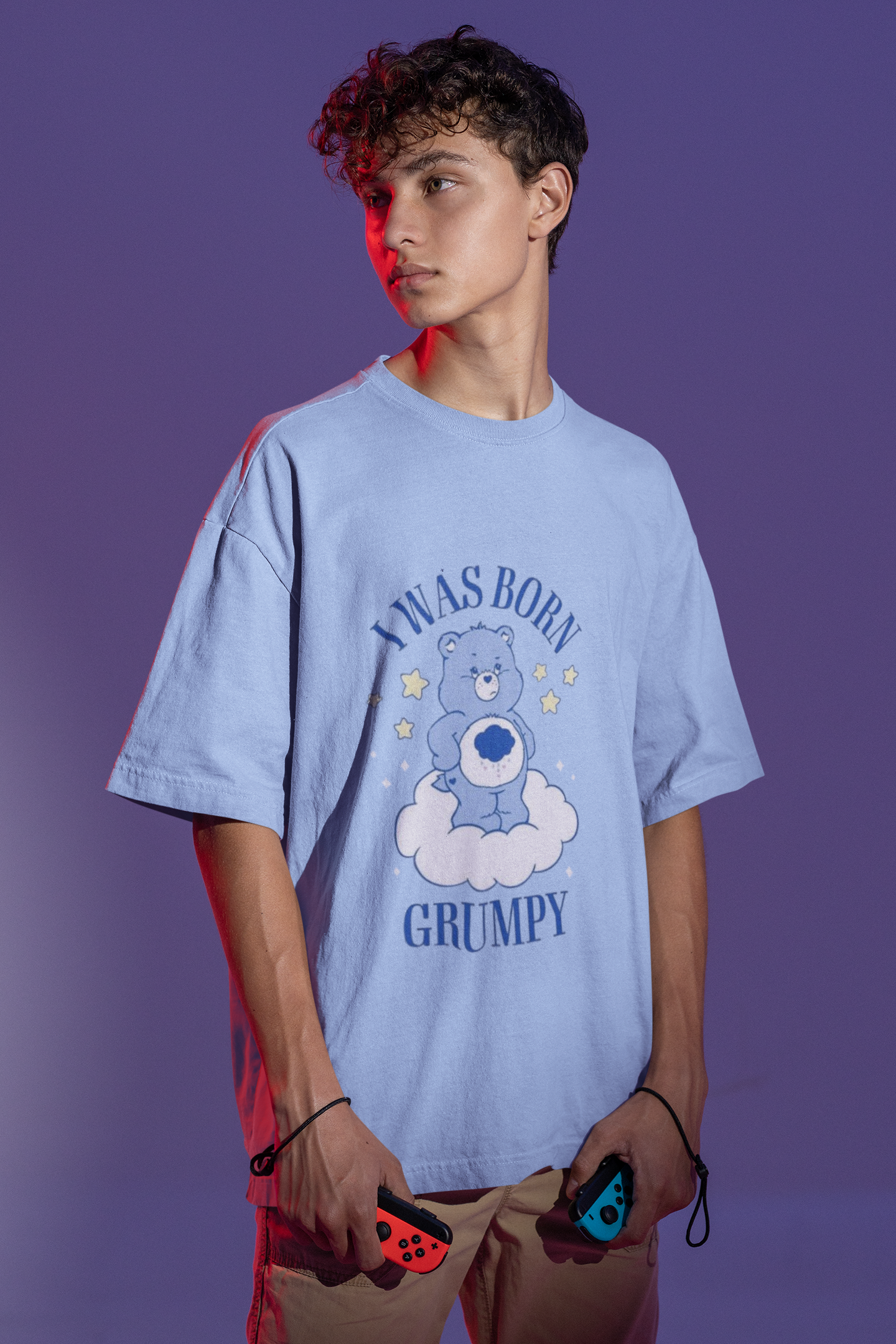 I was Born Grumpy Oversized T-shirt