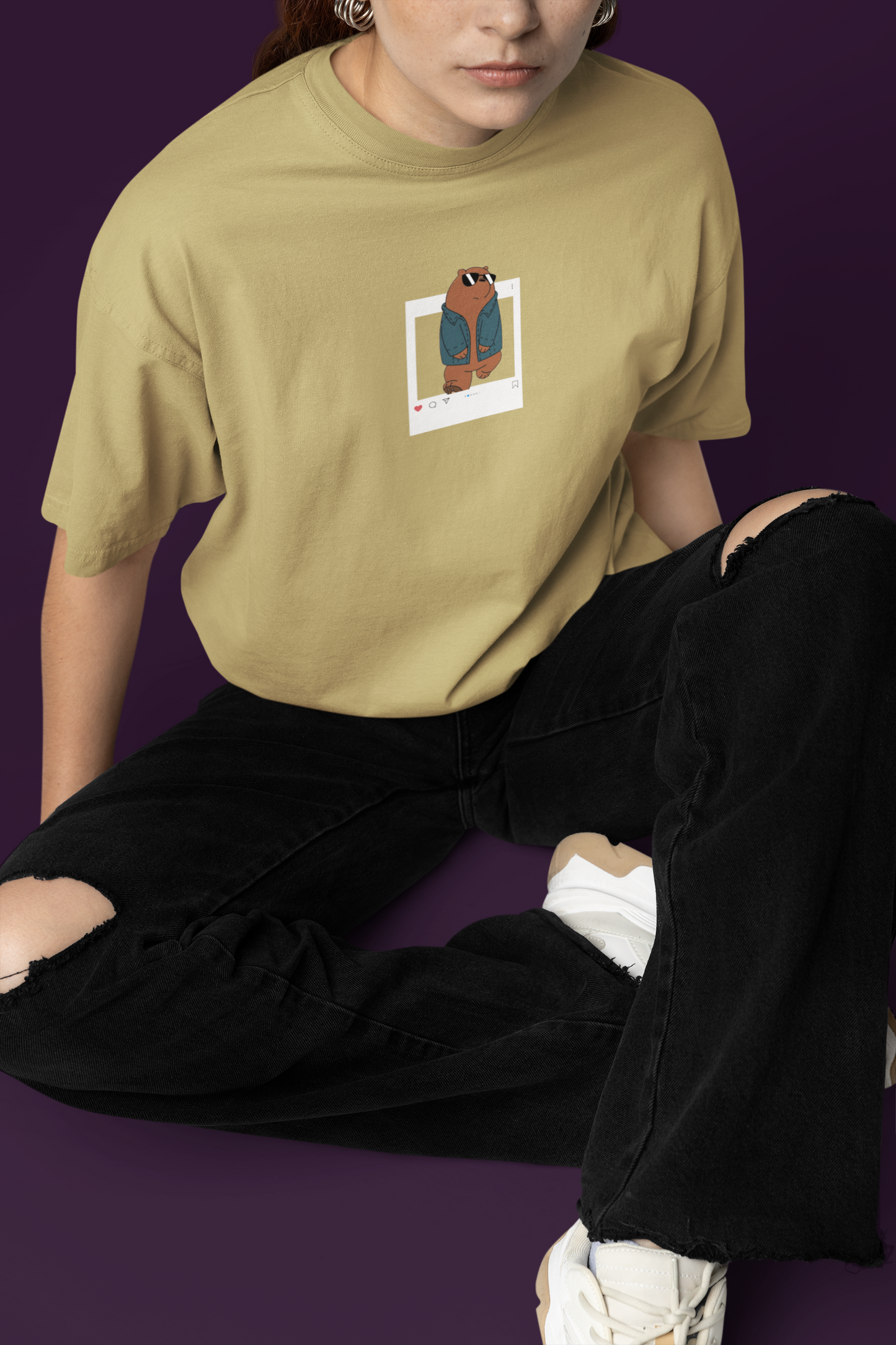Bare Bears  : Unbearably Cool Oversized T-shirt