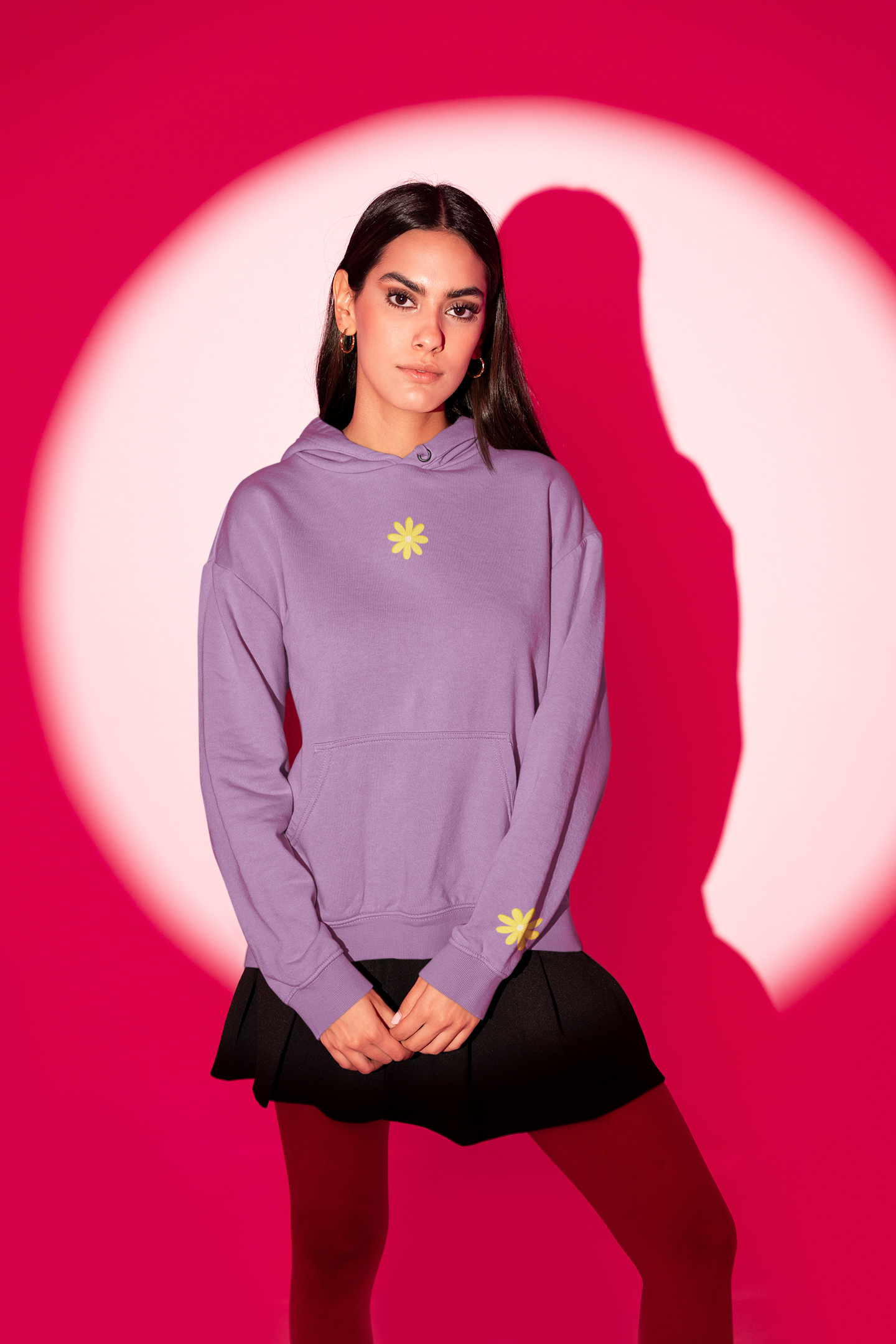 Lavender Yellow Flower Hoodie