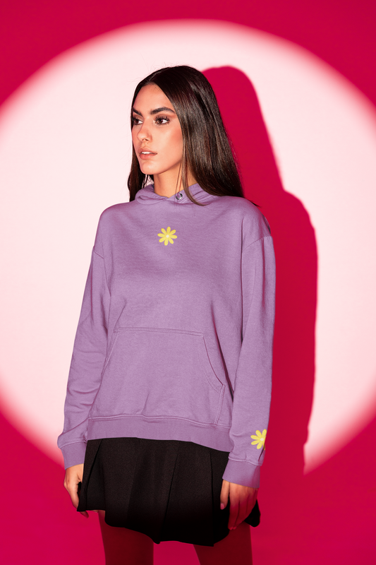 Lavender Yellow Flower Hoodie