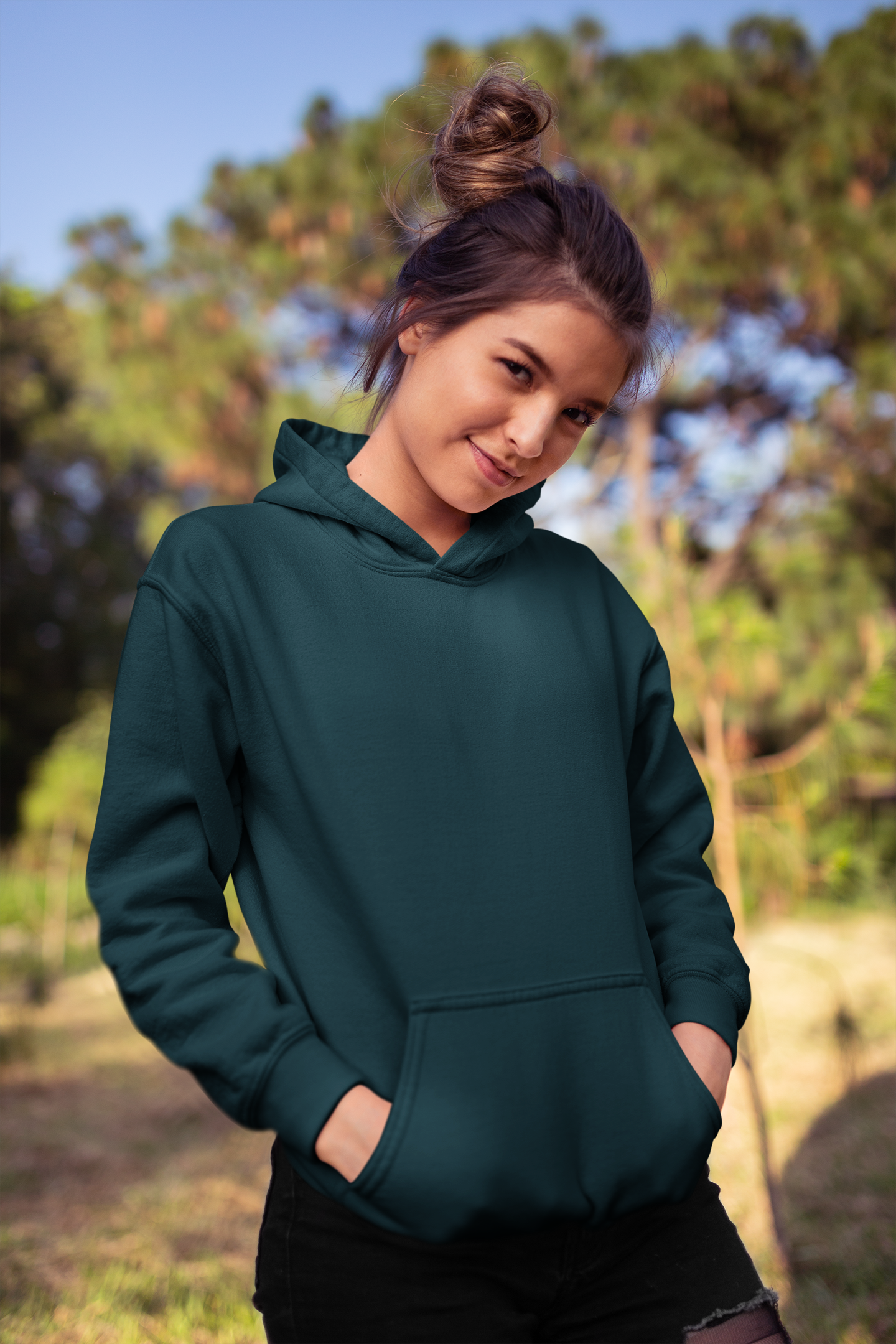 Solids : Dark Green Hoodie