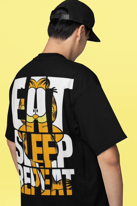 Garfield : Eat Sleep Repeat Oversized T-shirt