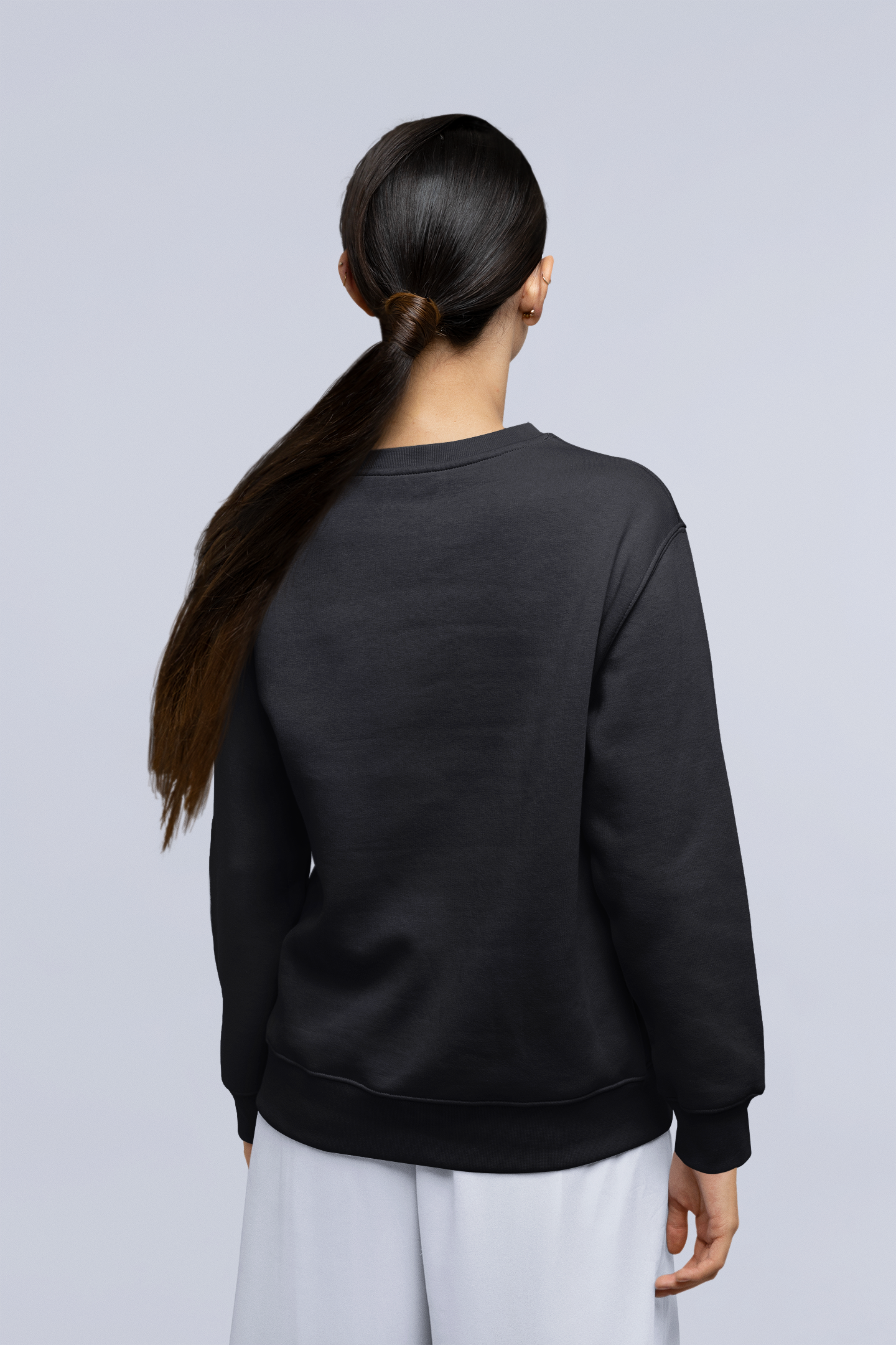 Solids : Grey Oversized Sweatshirt