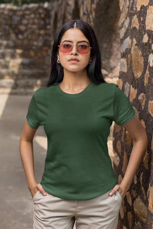 Solids : Bottle Green Classic T-shirt