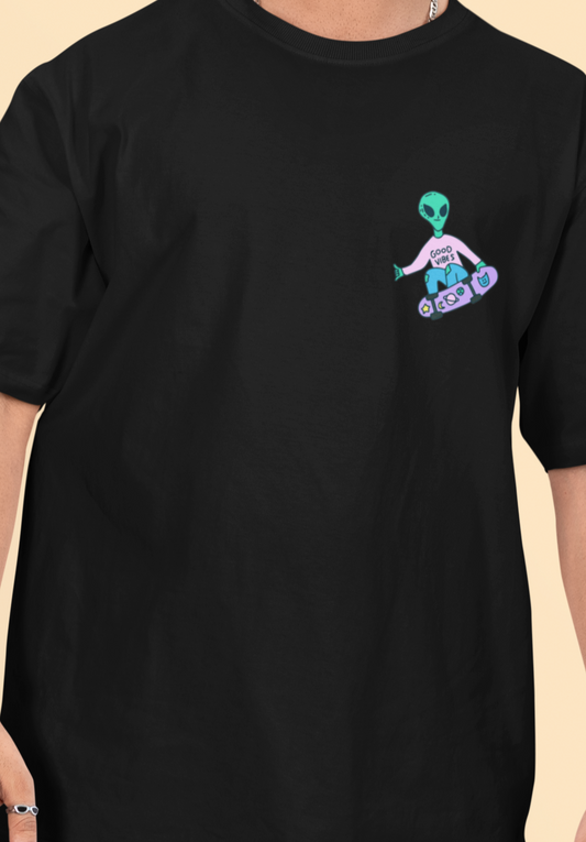 Alien Good Vibes Oversized T-shirt