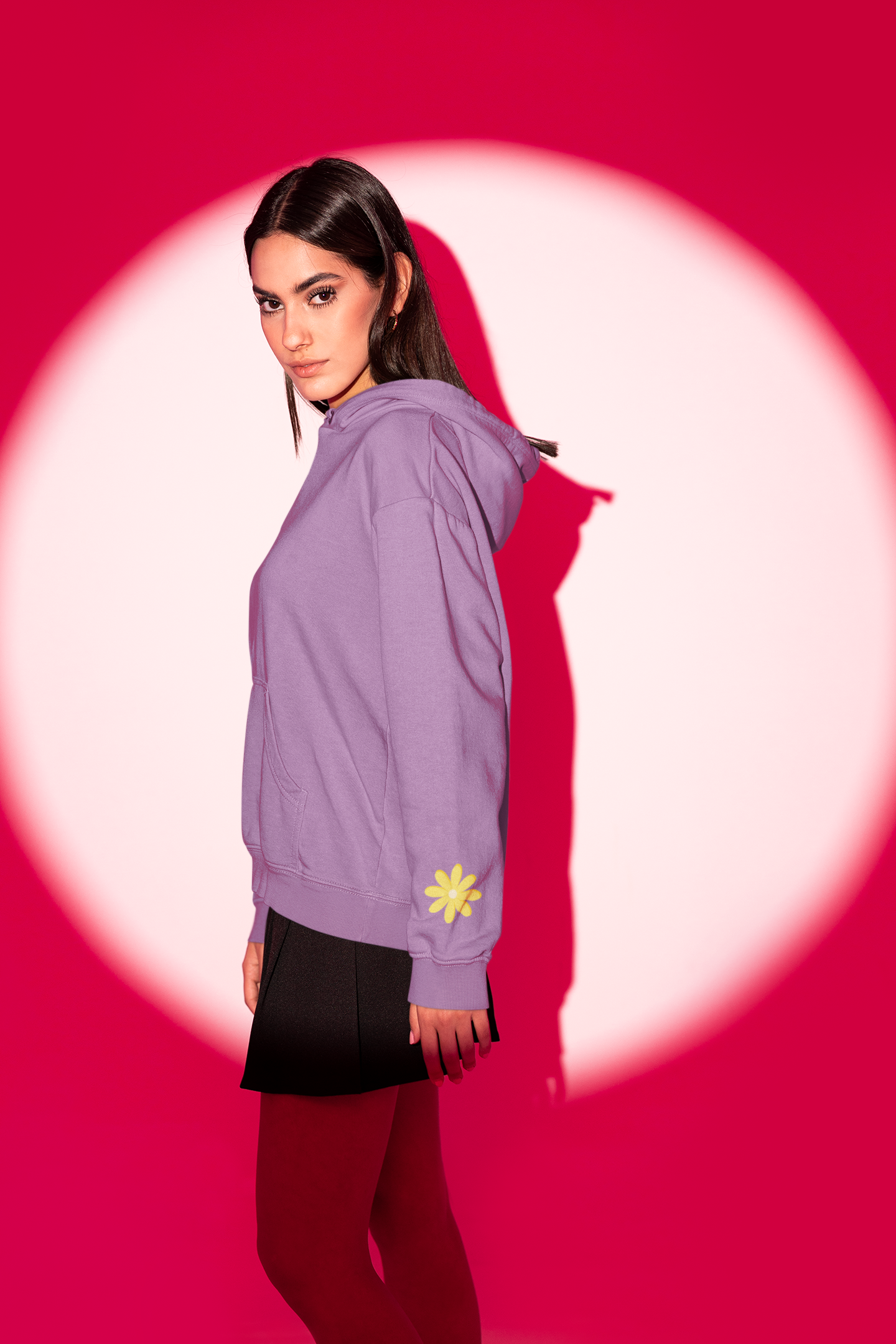 Lavender Yellow Flower Hoodie