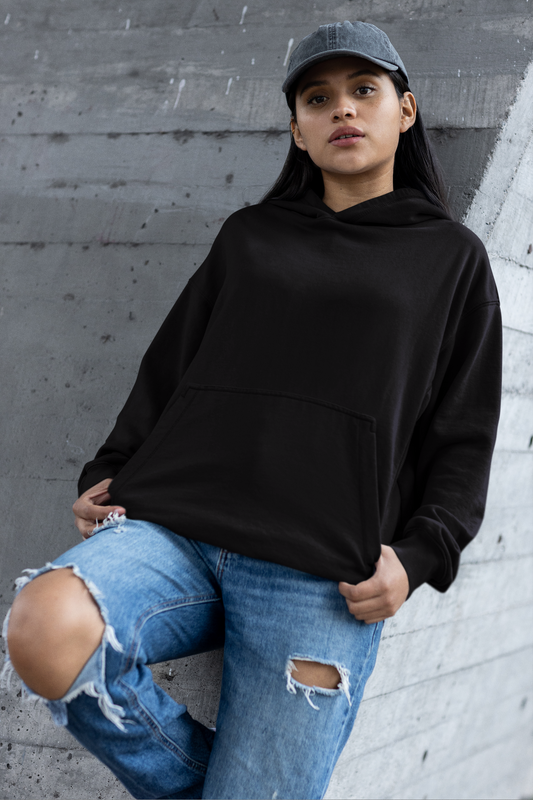 Solids : Black Hoodie