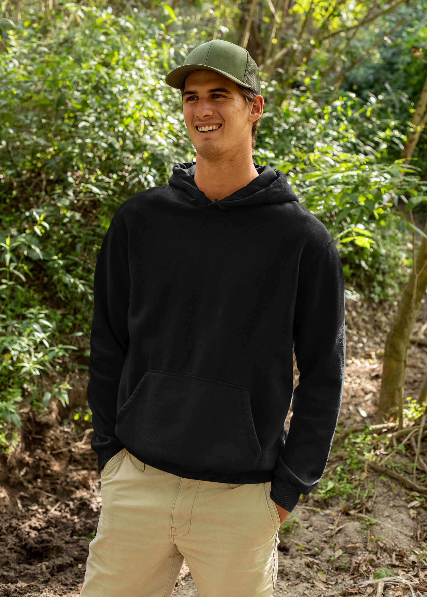 Solids : Black Hoodie