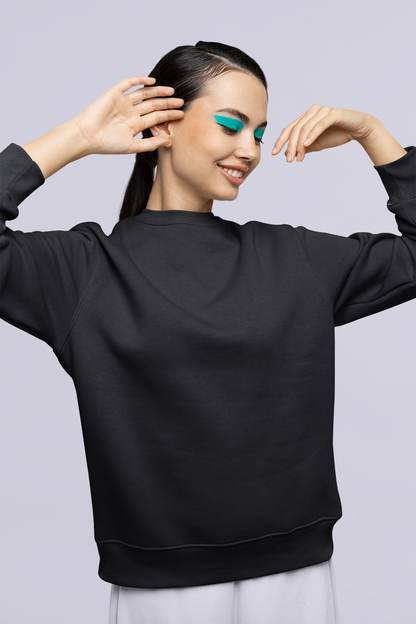 Solids : Grey Oversized Sweatshirt