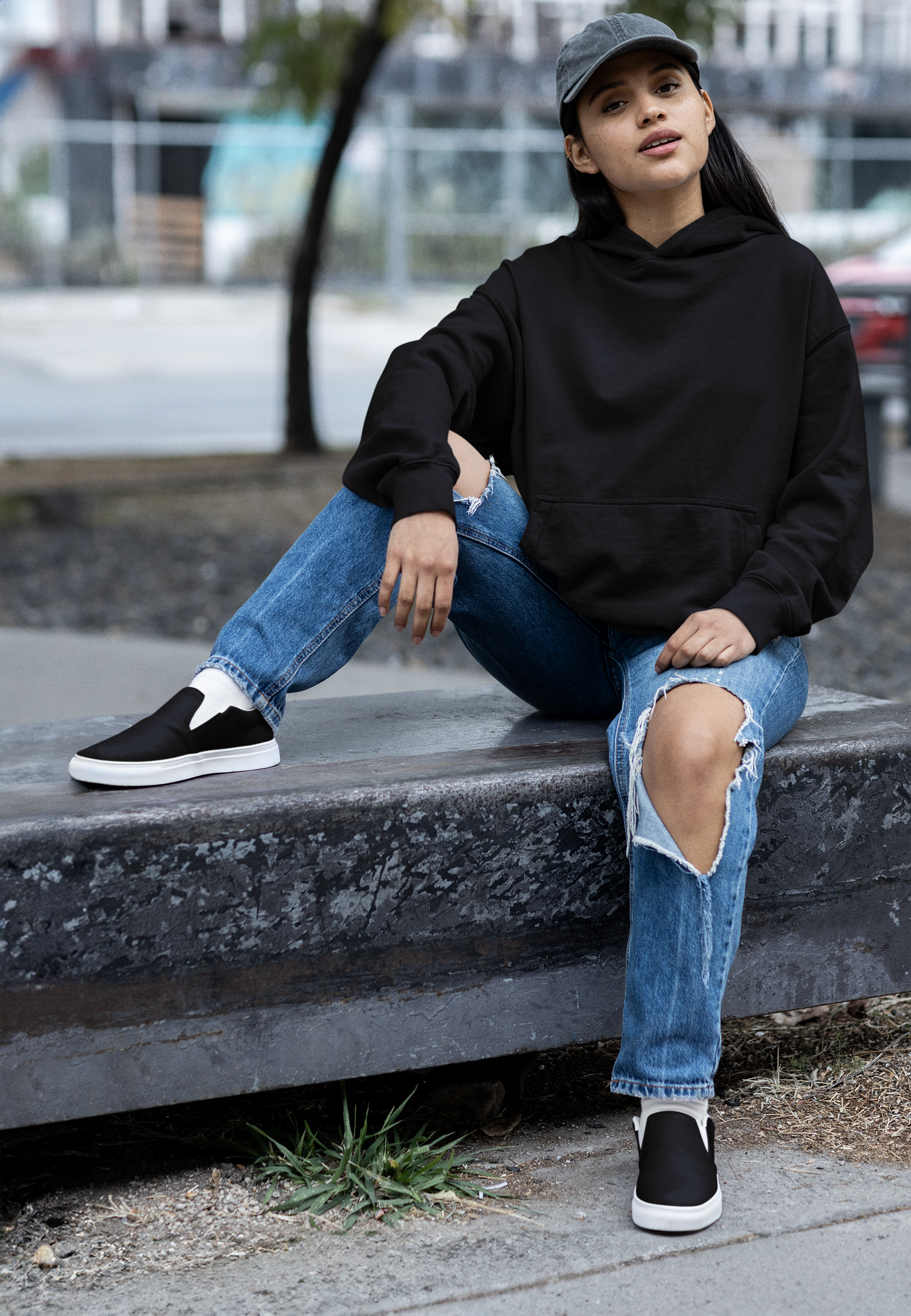 Solids : Black Hoodie