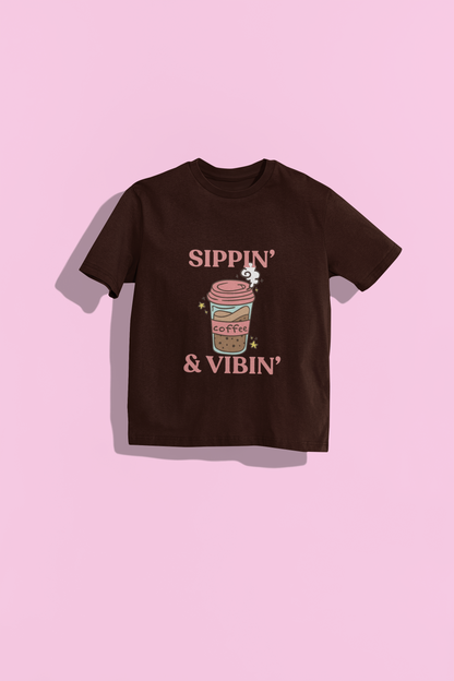 Sippin' & Vibin' Oversized T-shirt