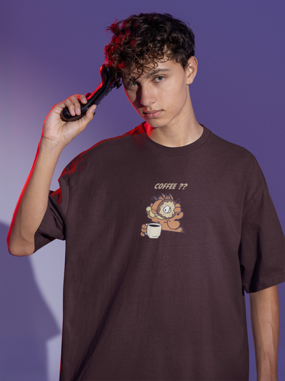 Coffee with Garfield Oversized T-shirt
