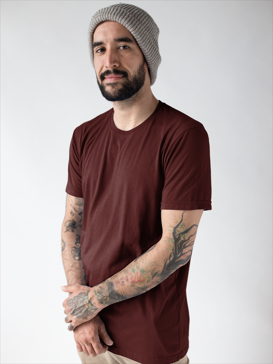Solids : Maroon Classic T-shirt