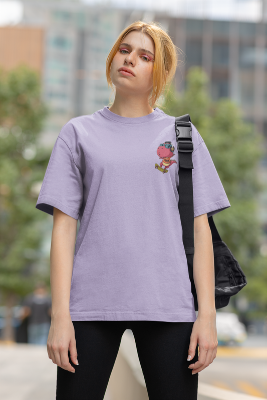 Trex and Skateboard Oversized T-shirt