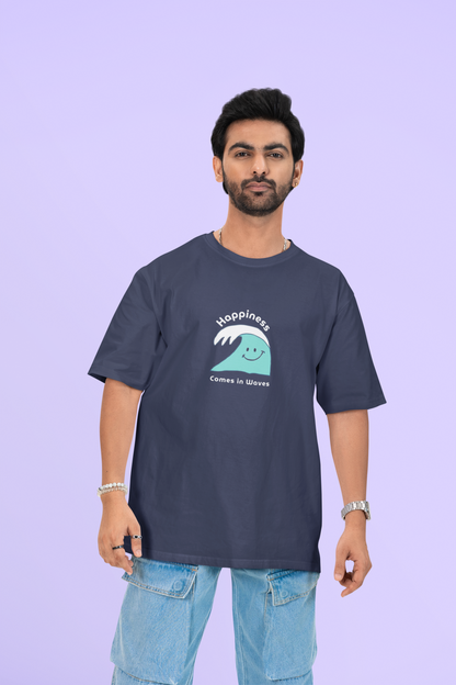 Happiness Comes in Waves Oversized T-shirt